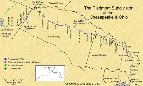 Piedmont Sub Map
