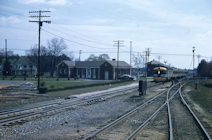 Photo of the Doswell depot with a train