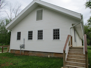 Photo of the Gordonsville freight house in its new location
