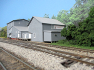 The completed building with scenery