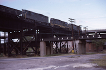 C&O coal train at the Triple Crossing